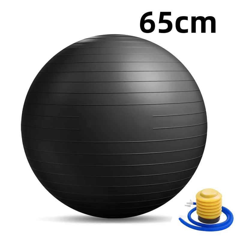 Exercise Ball Stability - 耐爆破ヨガボール（ポンプ付き）厚型エクササイズピラティスボール、ホームジムフィットネスバランス安定性＆オフィスチェア座り用