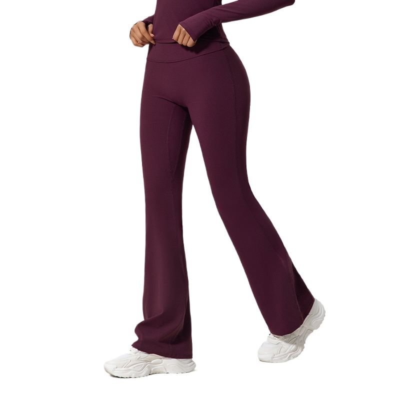 Yoga Fitness Pants - LezyanXR ワイドレッグ タイト ヌード ヒップリフト ヨガ
