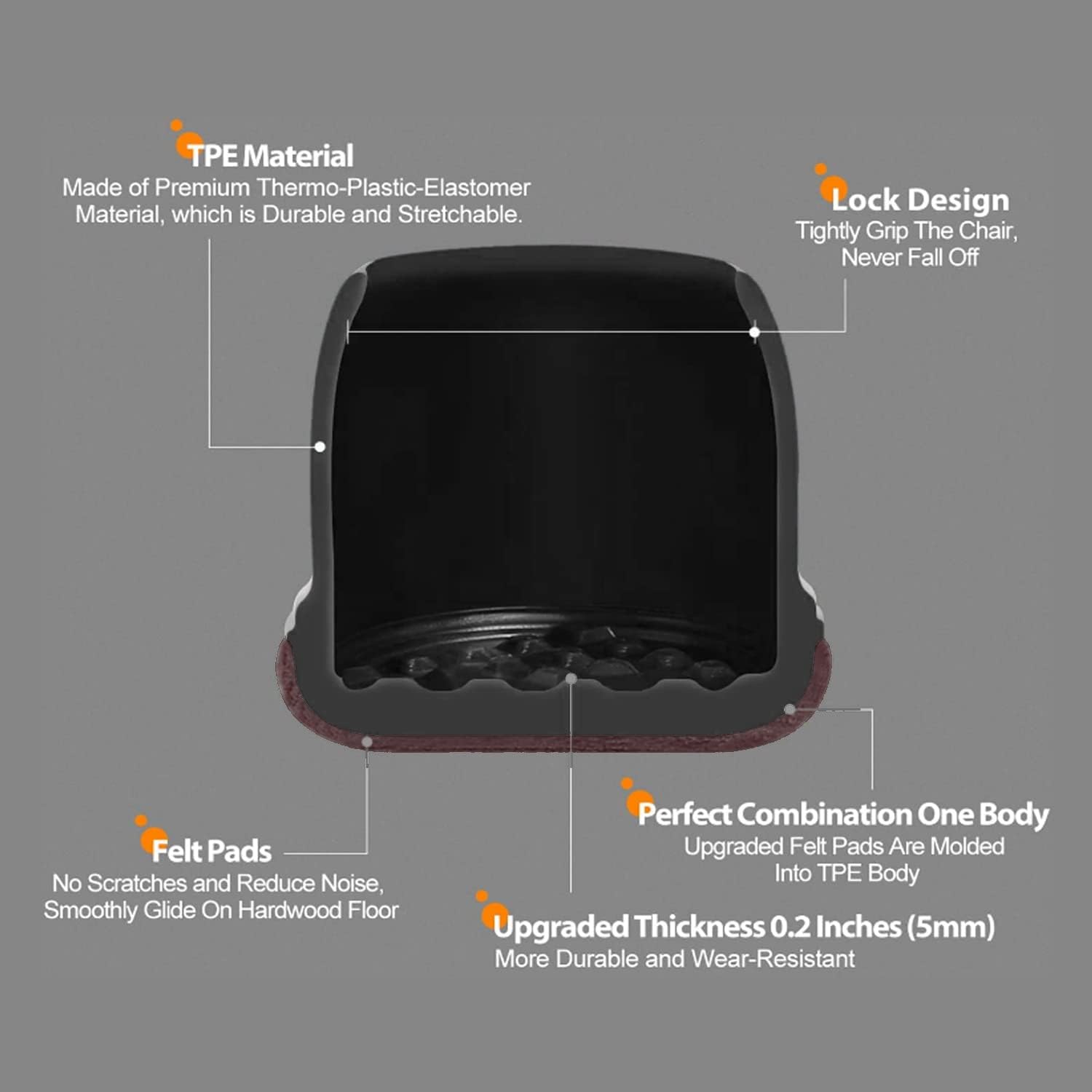 16 個ブラックシリコン椅子脚床プロテクターラップフェルトバ - Sit Up Bar Floor のレビューと価格