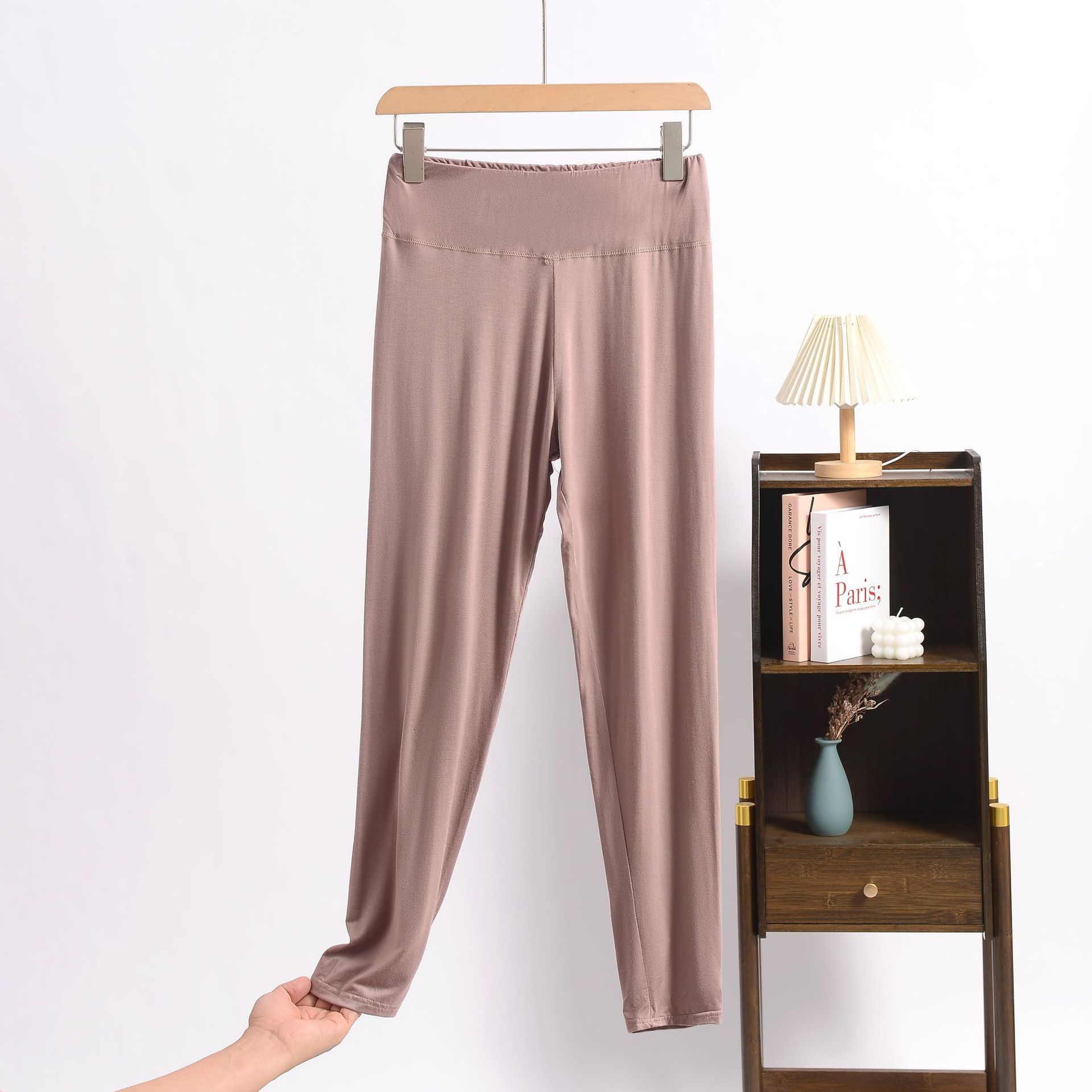 プラスサイズ夏モーダルレギンスハイウエストおなかコントロール - Yoga Fitness Leggings のレビューと価格