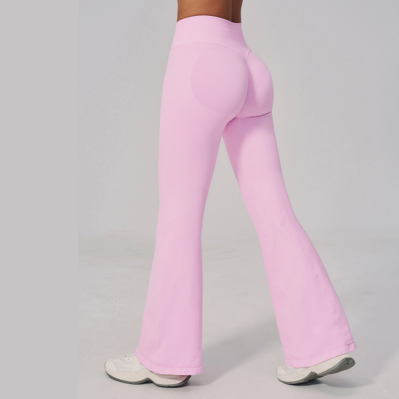 ヨガパンツハイウエストワイドレッグ女性ジム服女性フレアレギン - Yoga Fitness Leggings のレビューと価格