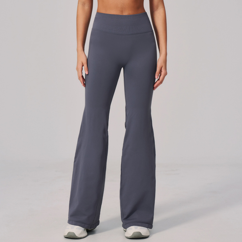 ヨガパンツハイウエストワイドレッグ女性ジム服女性フレアレギン - Yoga Fitness Leggings のレビューと価格