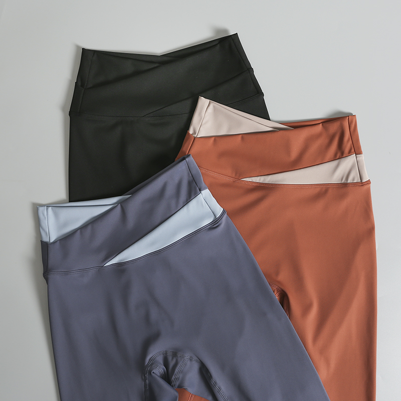 ハイウエストフィットネスパンツ レディース シームレス タイ - Yoga Fitness Pants のレビューと価格