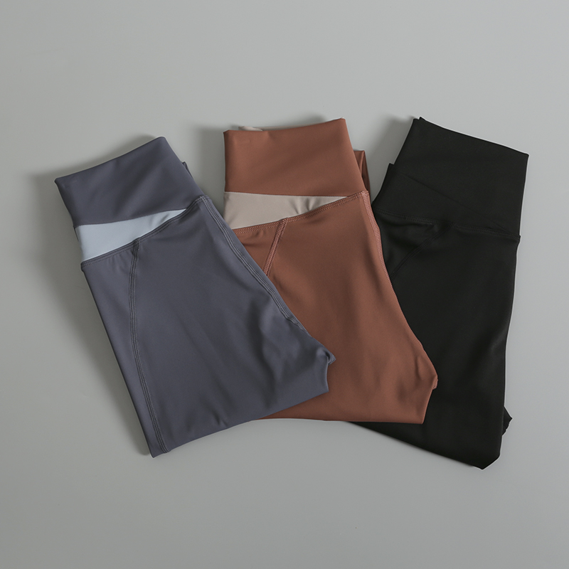 ハイウエストフィットネスパンツ レディース シームレス タイ - Yoga Fitness Pants のレビューと価格