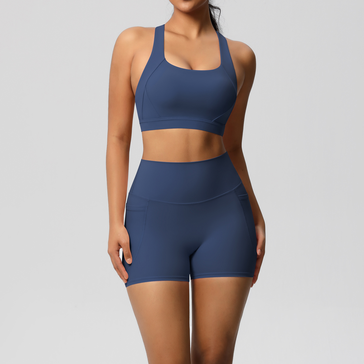 2 個スポーツウェアポケット付きヨガセットジム服ヨガスーツ女 - Yoga Fitness Leggings のレビューと価格