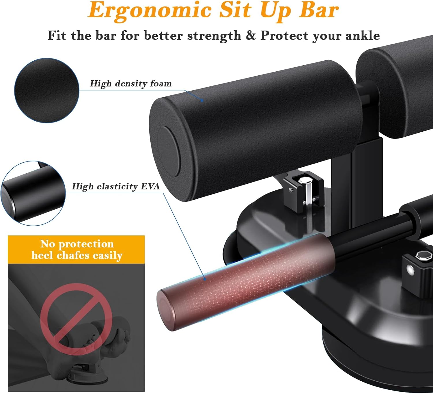 シットアップバー フロア、ポータブルシットアップエクササイズ - Sit Up Bar Floor のレビューと価格